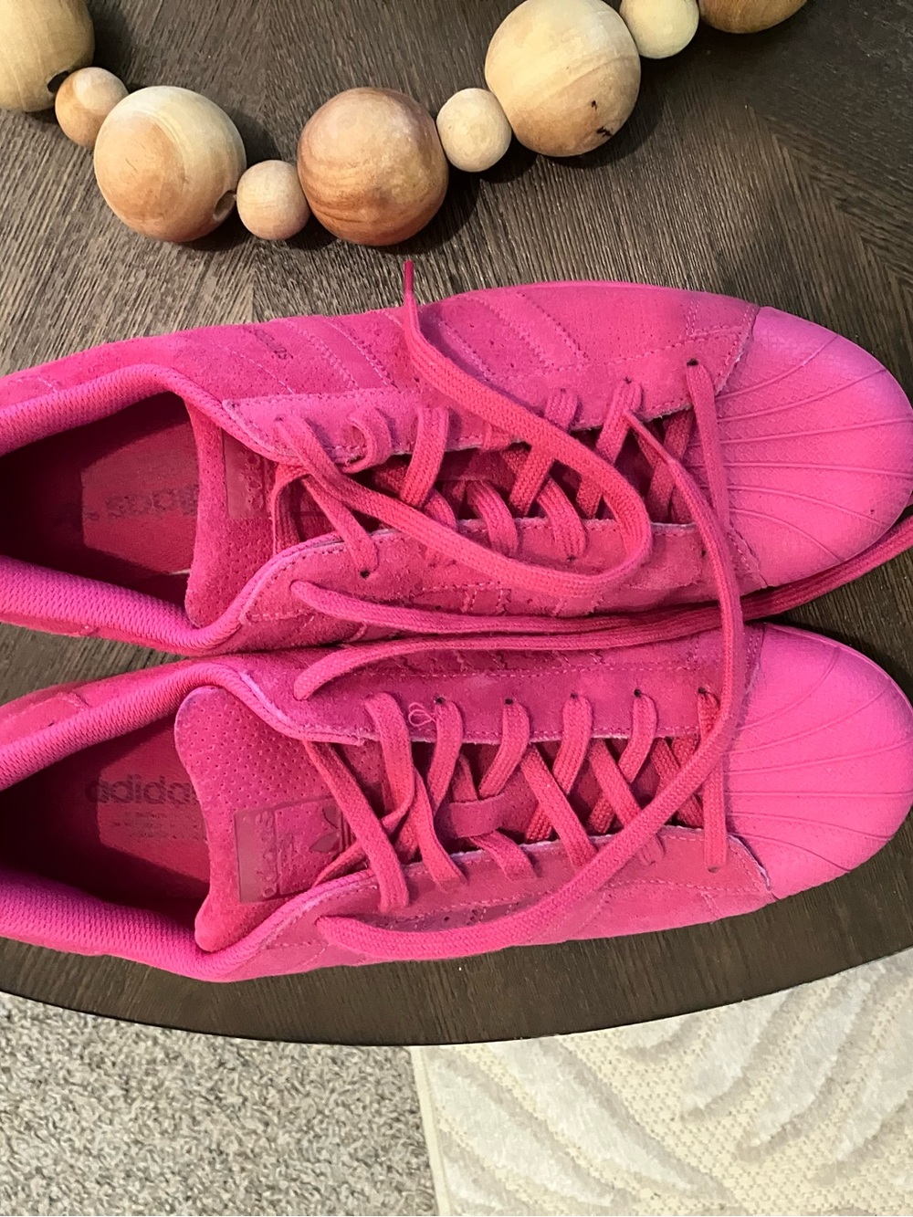 Adias Superstar Pharrell super color Semi Solar Pink Suede Shell-Toe Sneaker